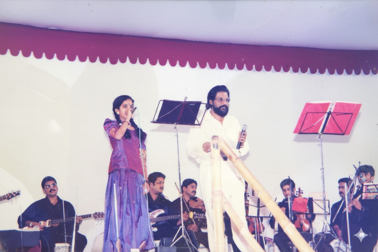 Singing a duet song with Padma Vibhushan Dr K J Yesudas