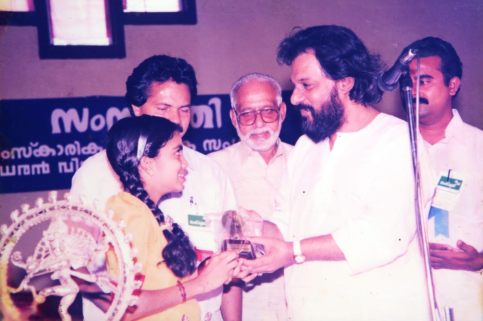 Receiving appreciation from Padma Vibhushan Dr K J Yesudas